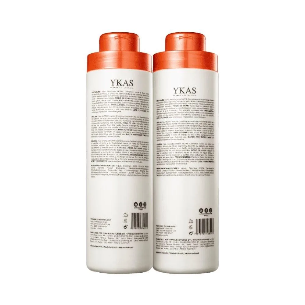 Ykas - Nutri Complex Shampoo + Condicionador - Kit Capilar - 2x1L