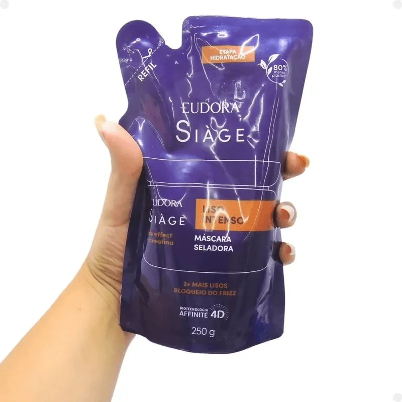 Máscara Capilar Eudora Siàge Liso Intenso Seladora Refil 250g