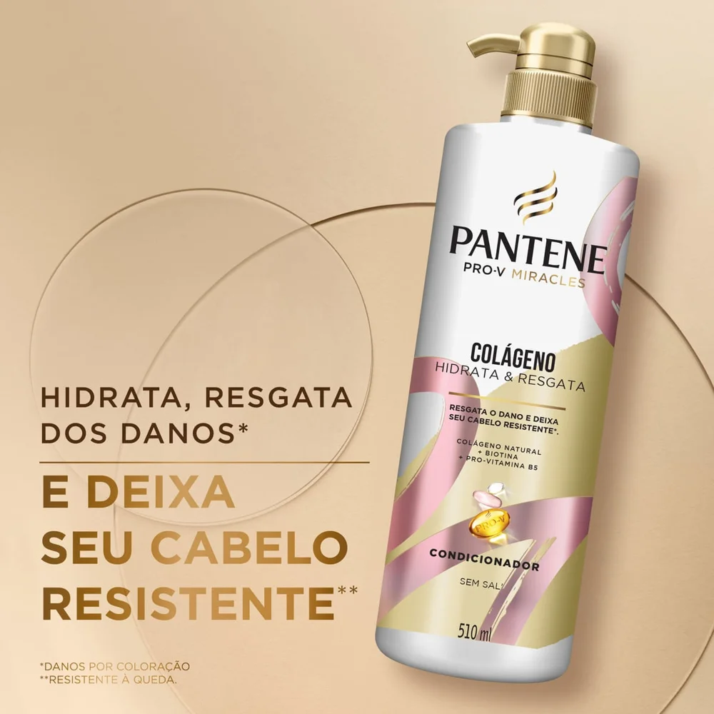 Condicionador Pantene Pro-V Miracles Colágeno Hidrata & Resgata 510ml