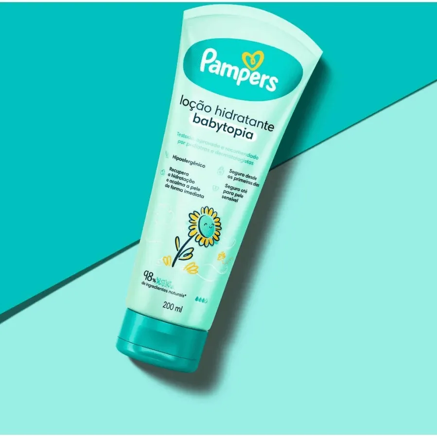 Loção Hidratante Infantil Pampers Babytopia Girassol 200ml