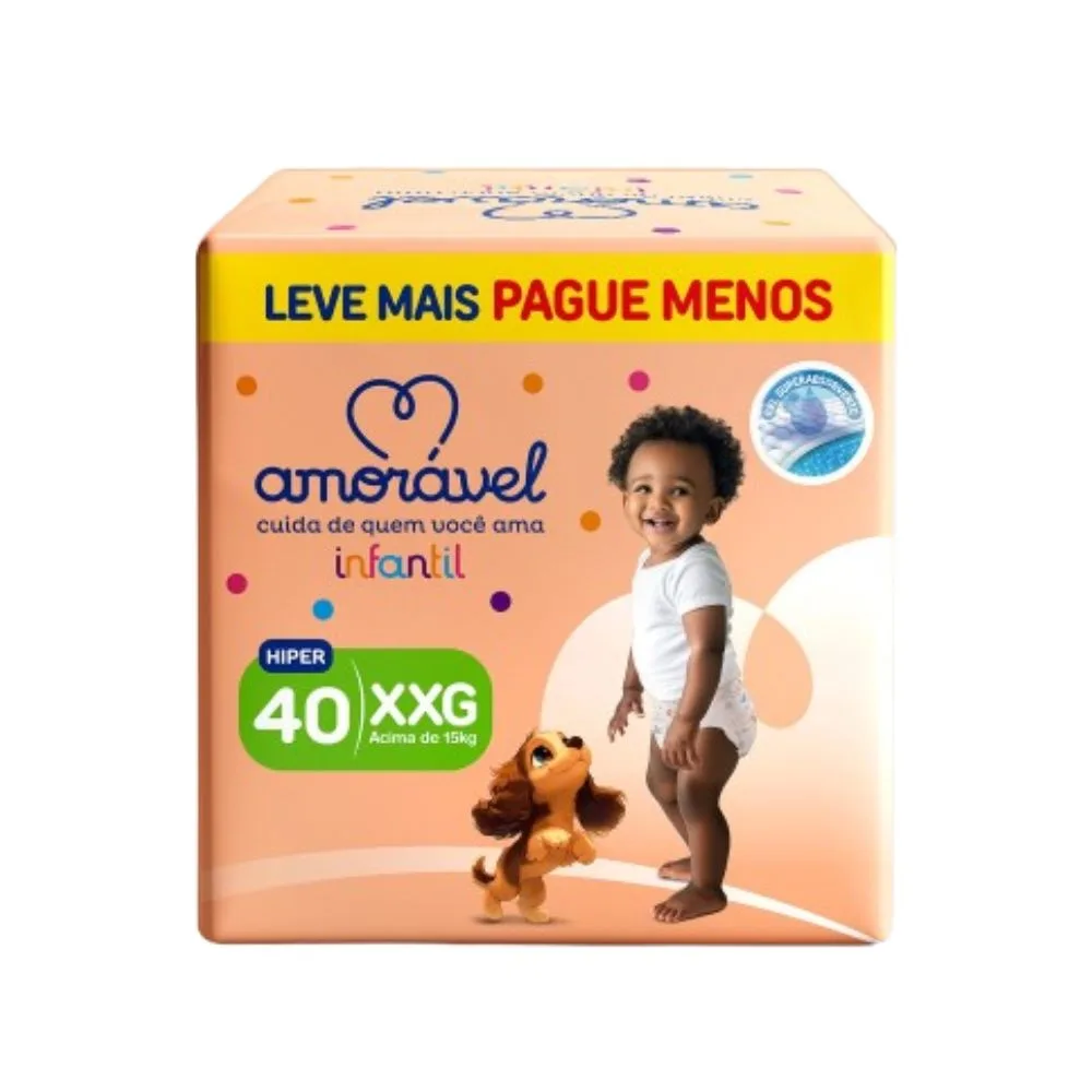 Fralda Amorável Basic Hiper Xxg 40 Unidades