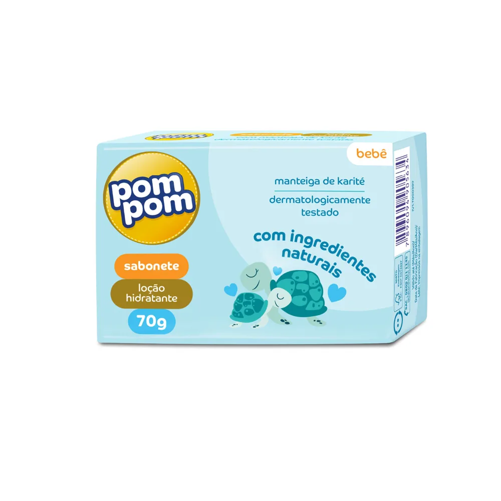 Sabonete em Barra Infantil Pom Pom Hidratante 70g