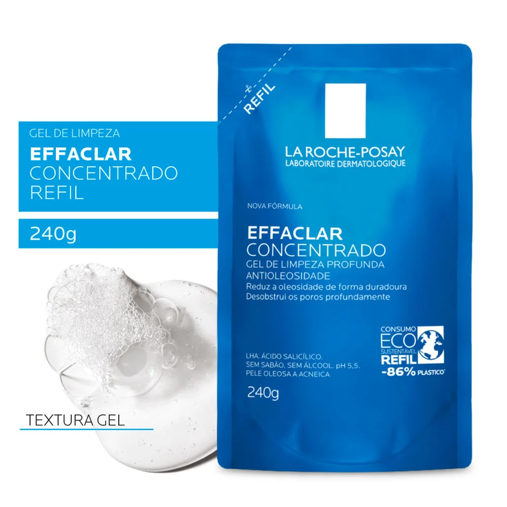 Gel de Limpeza Facial La Roche-Posay Effaclar Concentrado 240g