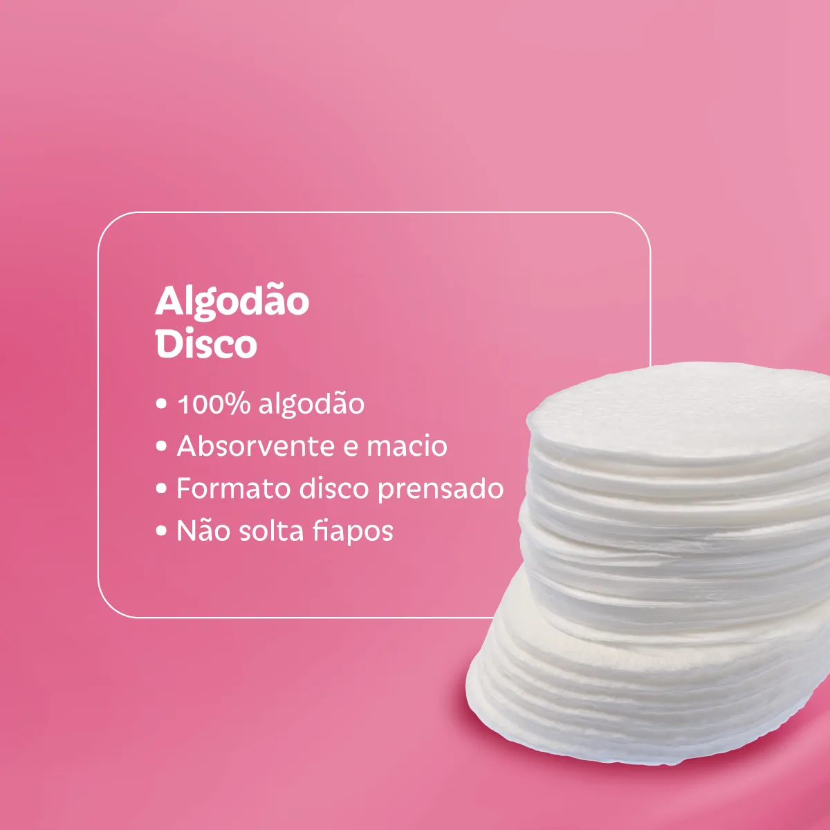 Algodão Disco Needs Beauty 50 Unidades