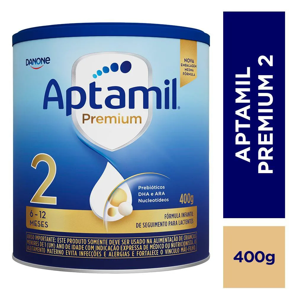 Fórmula Infantil Aptamil Premium 2 6 a 12 Meses 400g