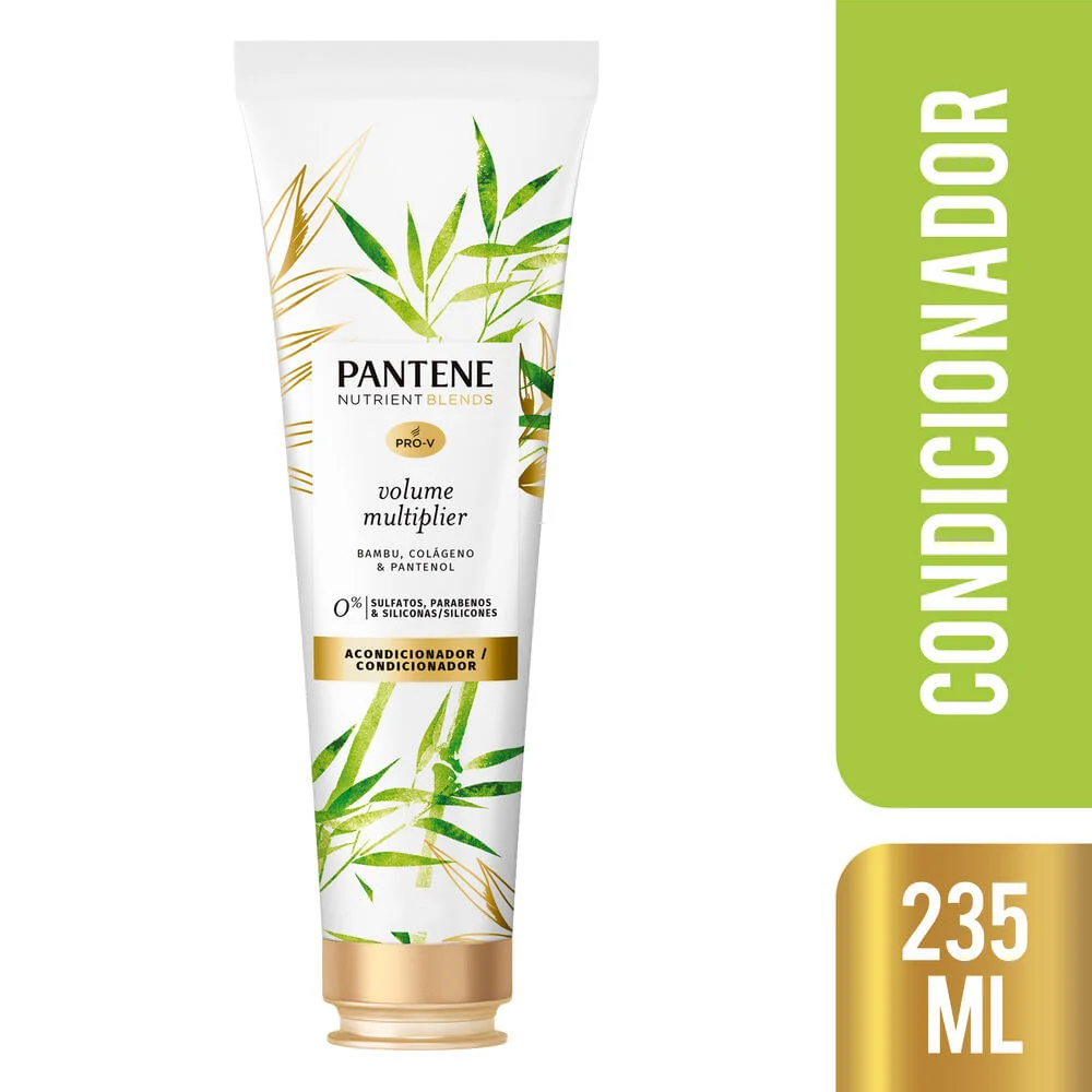 Condicionador Pantene Nutrient Blends Multiplicador De Volume Com Bambu, Colágeno E Pantenol  235ml