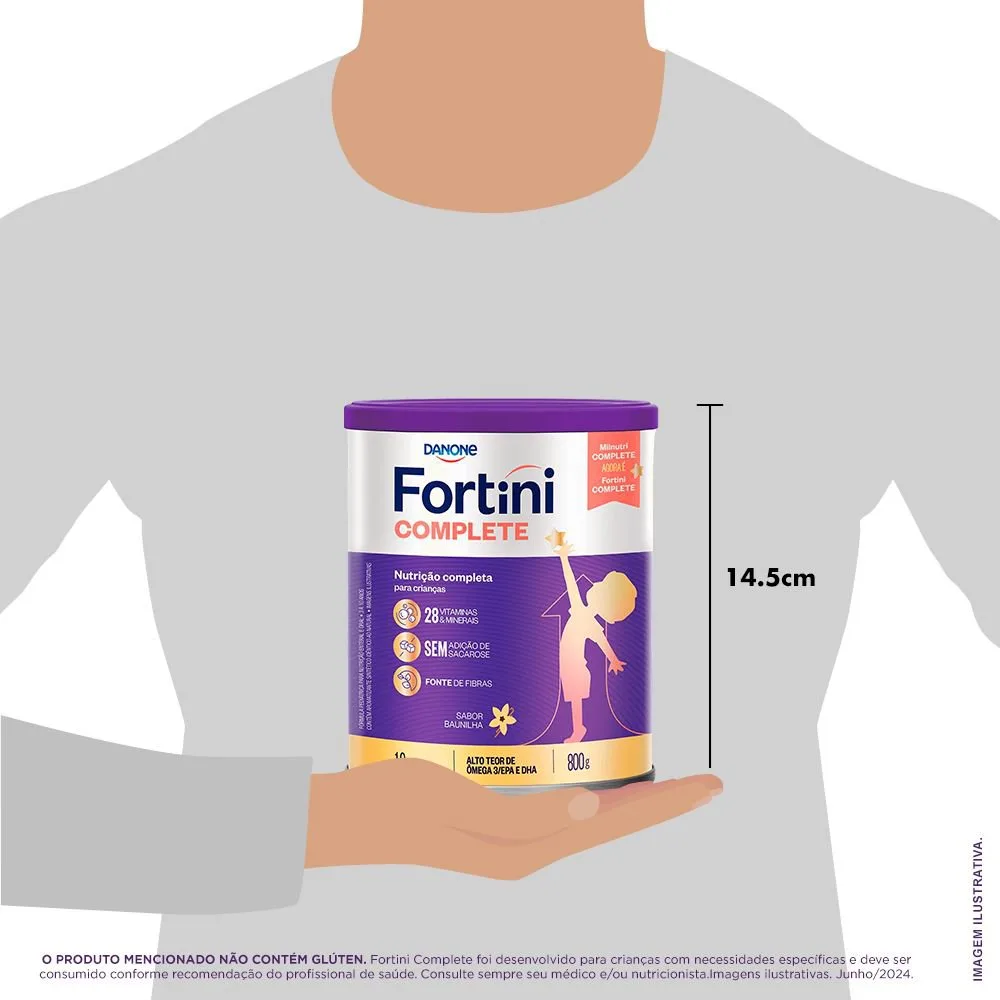 Suplemento Alimentar Infantil Fortini Complete Sabor Baunilha 800g