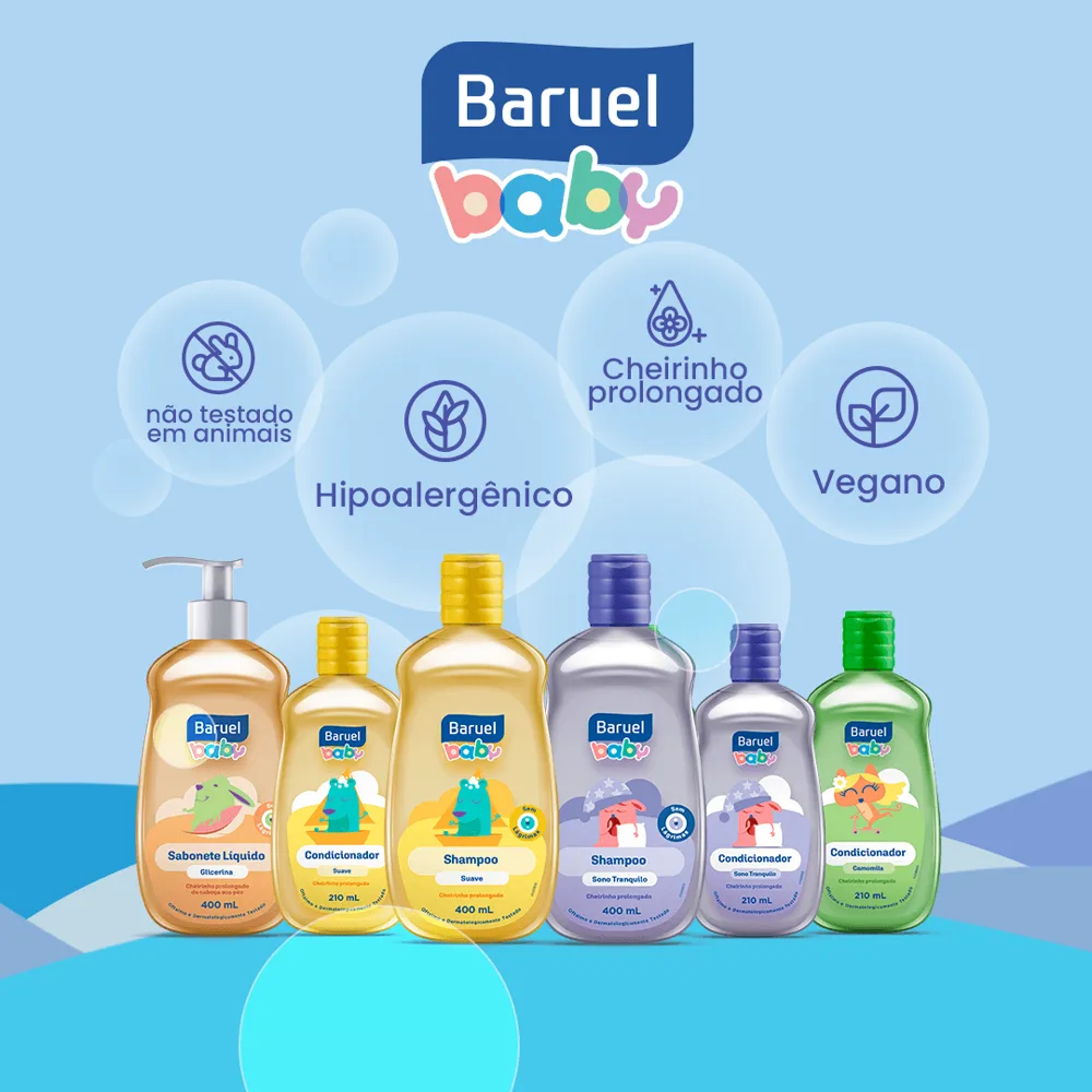 Sabonete Líquido Infantil Baruel Baby Glicerina 210ml