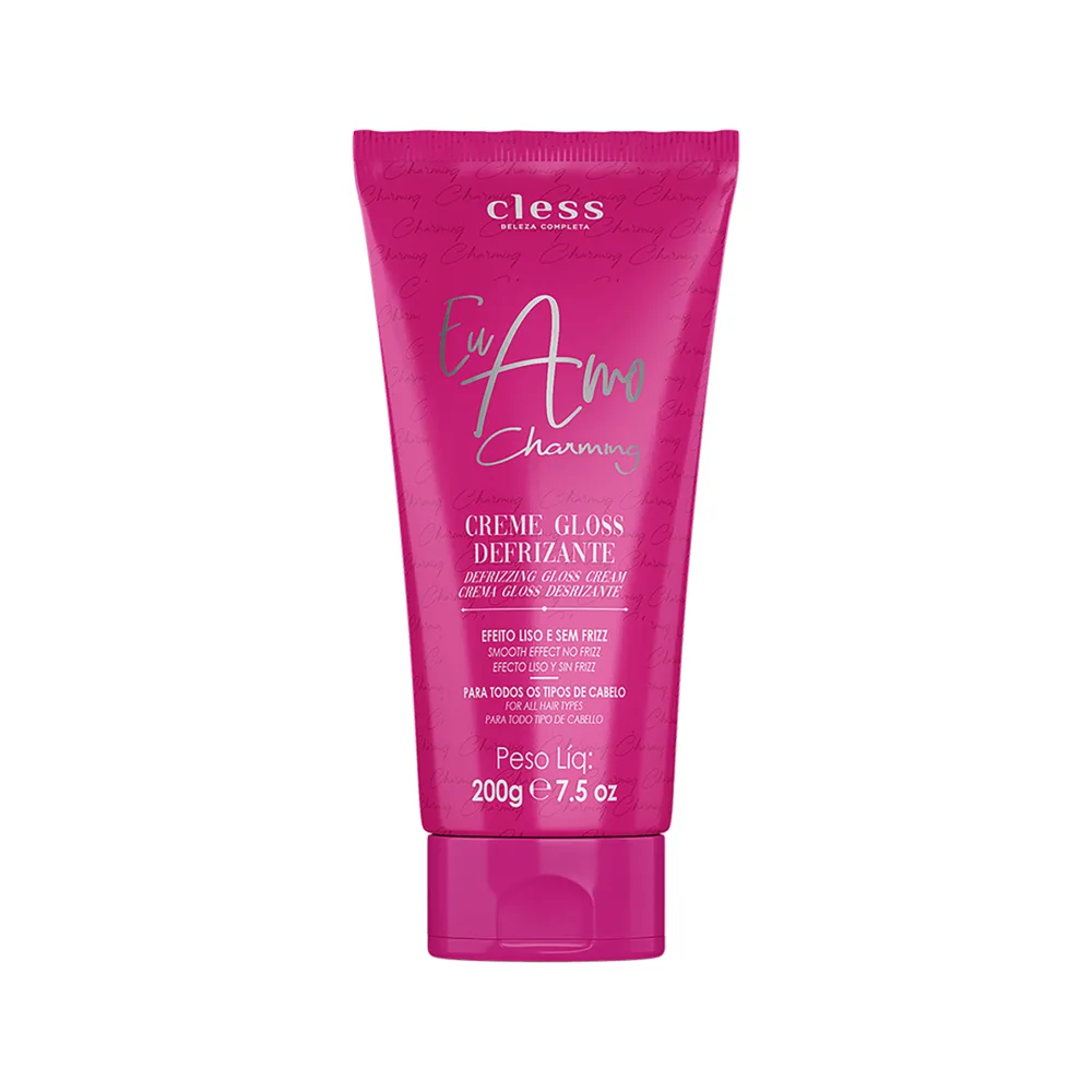 Creme Finalizador Charming Gross Eu Amo Defrizante e Proteção Térmica 200g