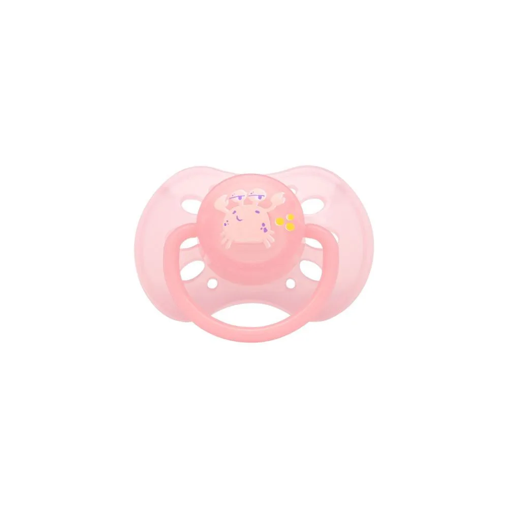 Chupeta Lolly Kinddy Oceano Ortodôntica +6 meses Silicone Rosa Tamanho 2 1 Unidade