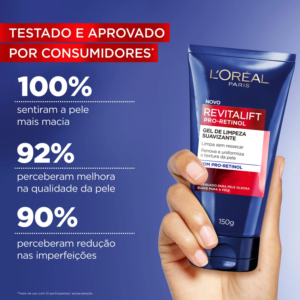Gel de Limpeza Facial L'Oréal Paris Revitalift Suavizante com Pro-Retinol 150g