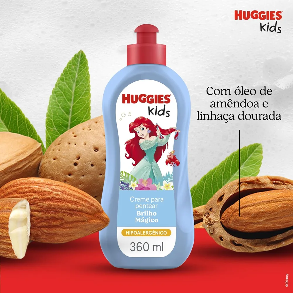 Creme para Pentear Infantil Huggies Kids Brilho Mágico 360ml
