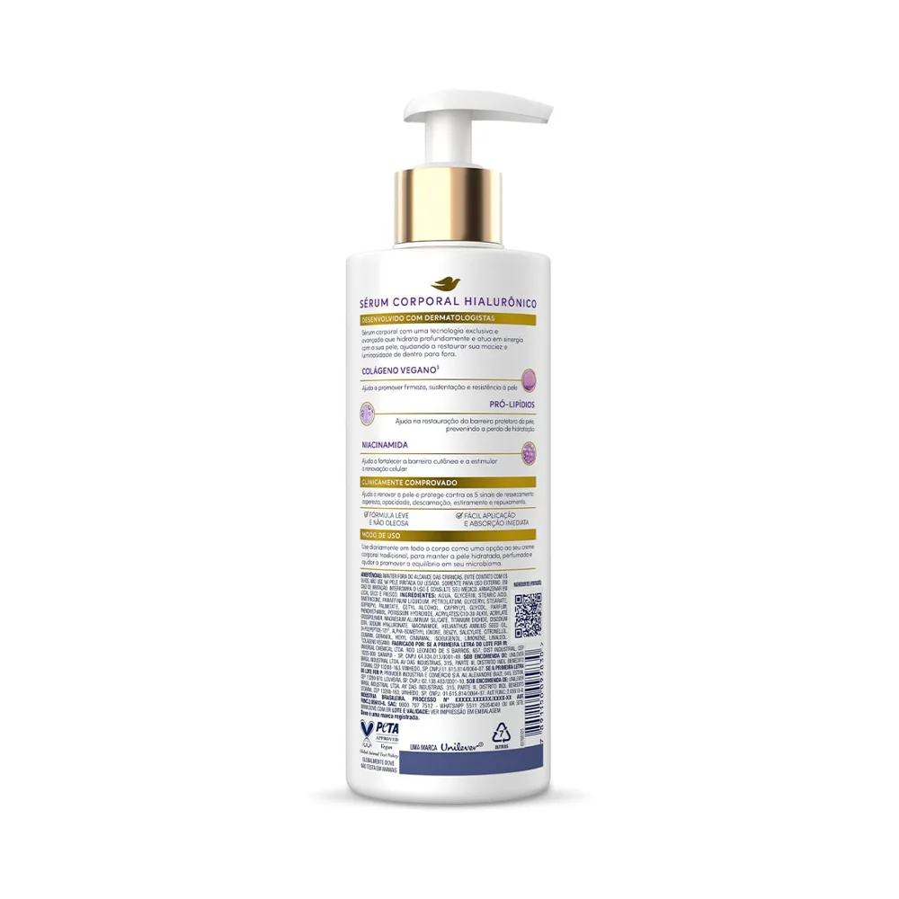Sérum Corporal Dove Hialurônico + Dermo Renovador 380ml