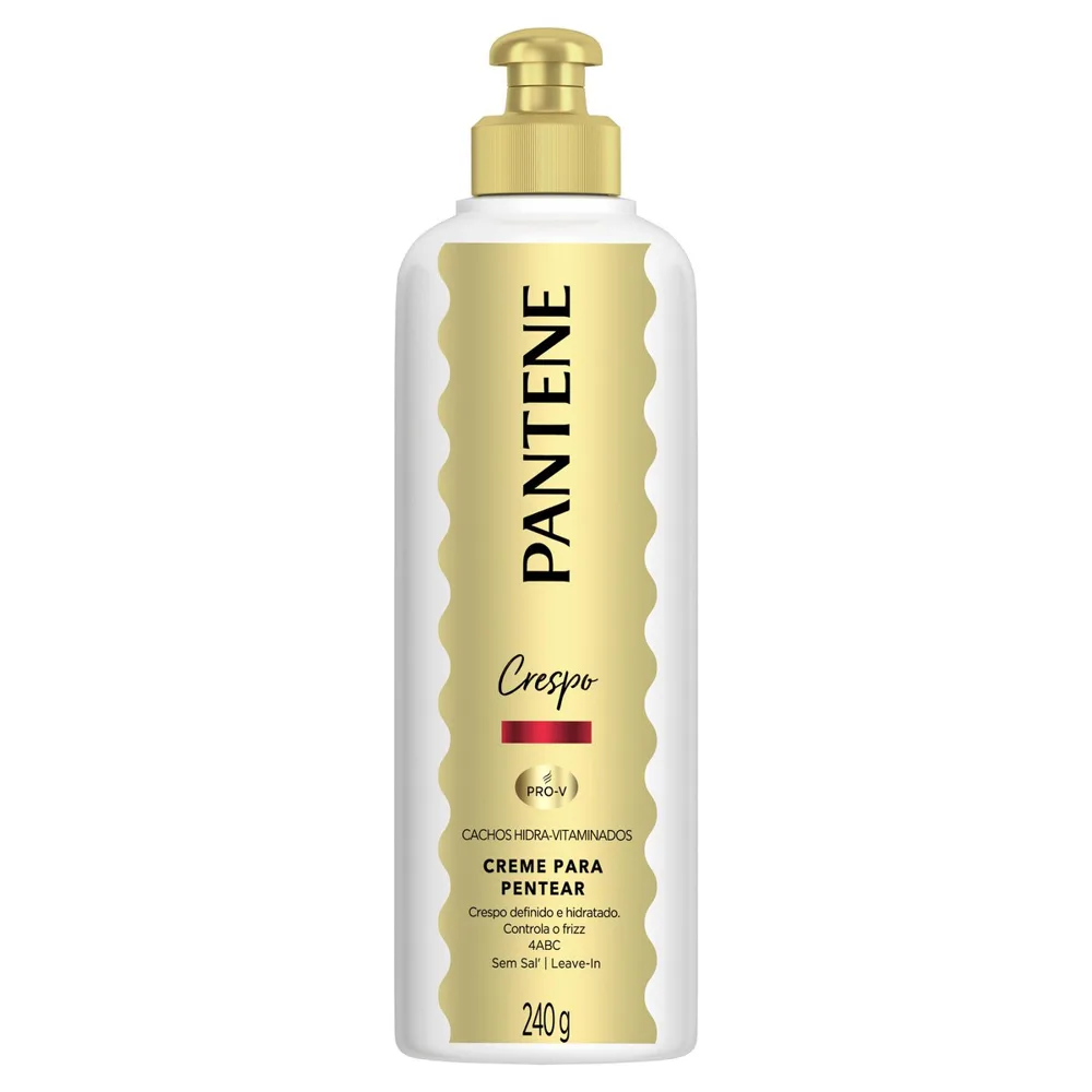 Creme Para Pentear Pantene Cachos Hidra-vitaminados Crespos 240g