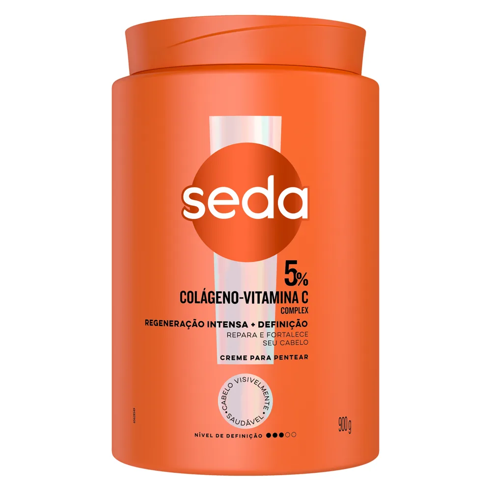 Creme Para Pentear Seda Regeneração Intensa + Definição 900g