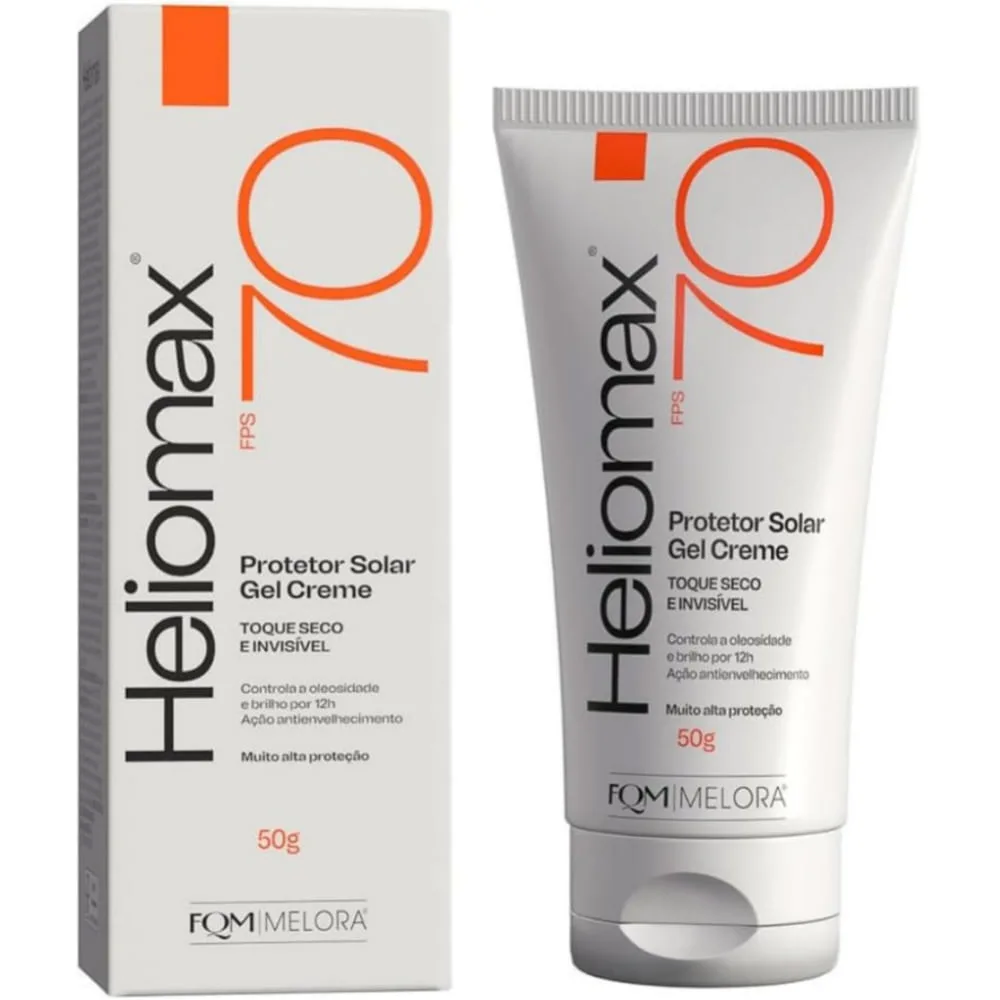 Protetor Solar Facial Heliomax FPS70 Toque Seco Gel Creme 50g