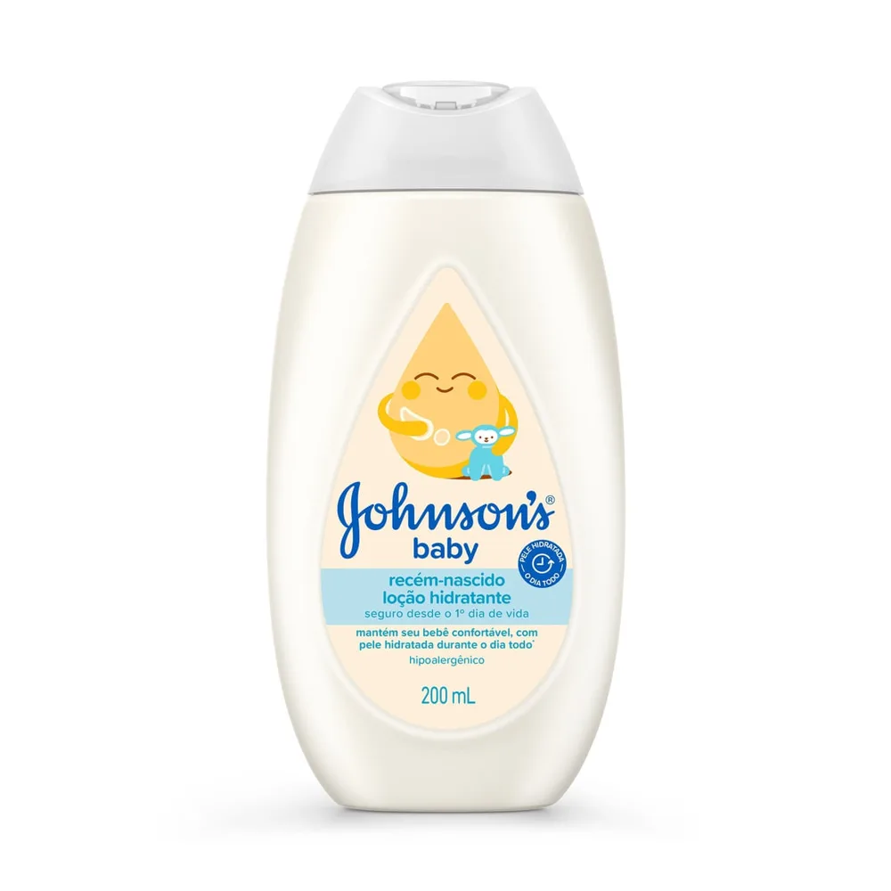 Loção Hidratante Infantil Johnson's Baby Recém-nascido Hipoalergênica 200ml