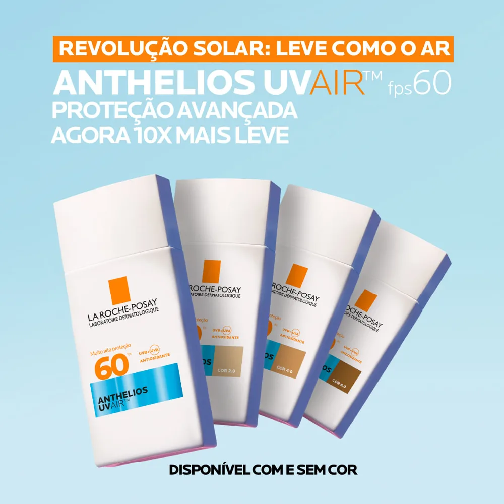 Protetor Solar Facial Anthelios UV Air Cor 6.0 Fps60 45ml