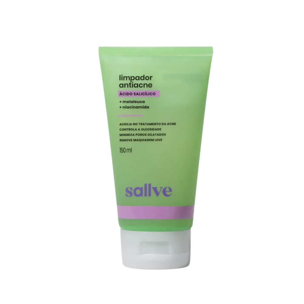 Gel de Limpeza Facial Sallve Antiacne com Ácido Salicílico 150ml