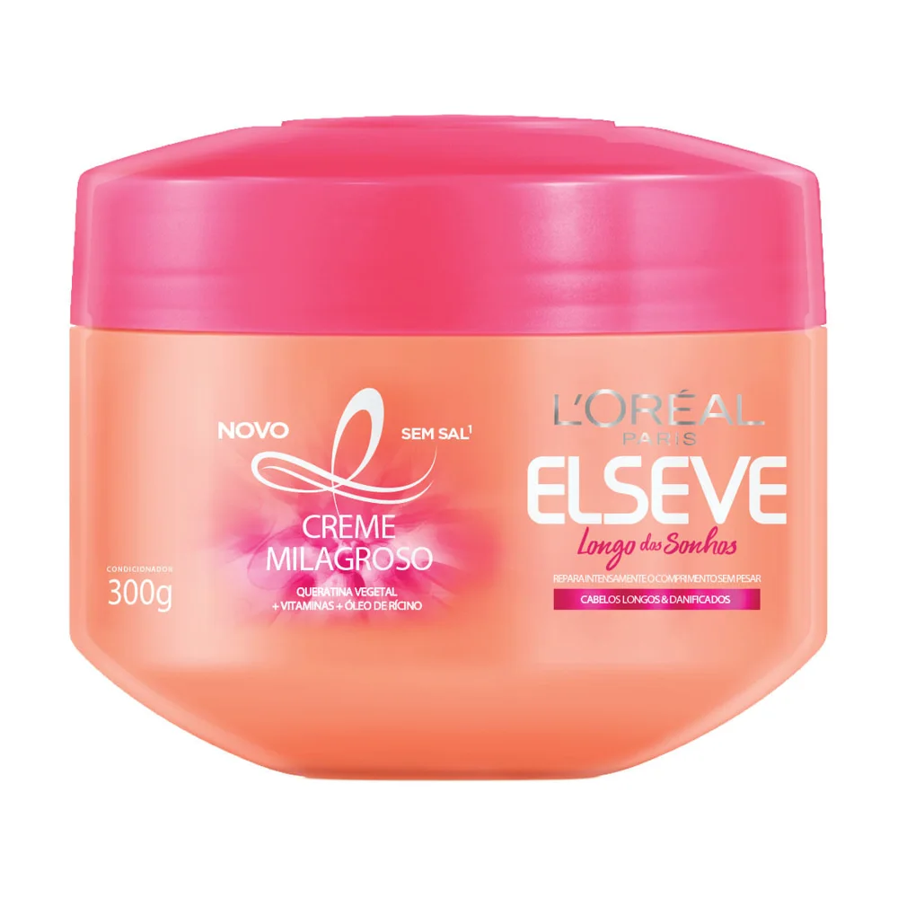 Creme de Tratamento Capilar Elseve Longo dos Sonhos Milagroso 300g