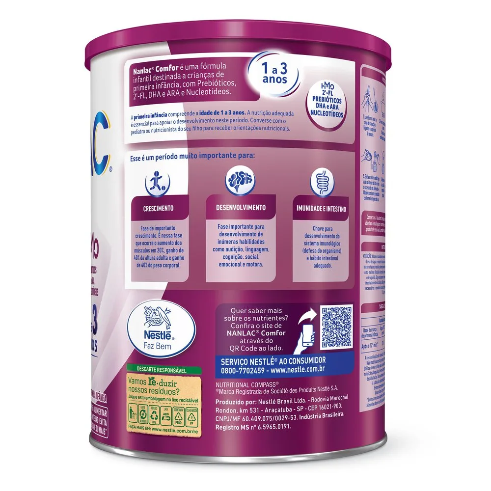 Kit Nanlac Fórmula Infantil Nestlé Comfor 800g 3 Unidades