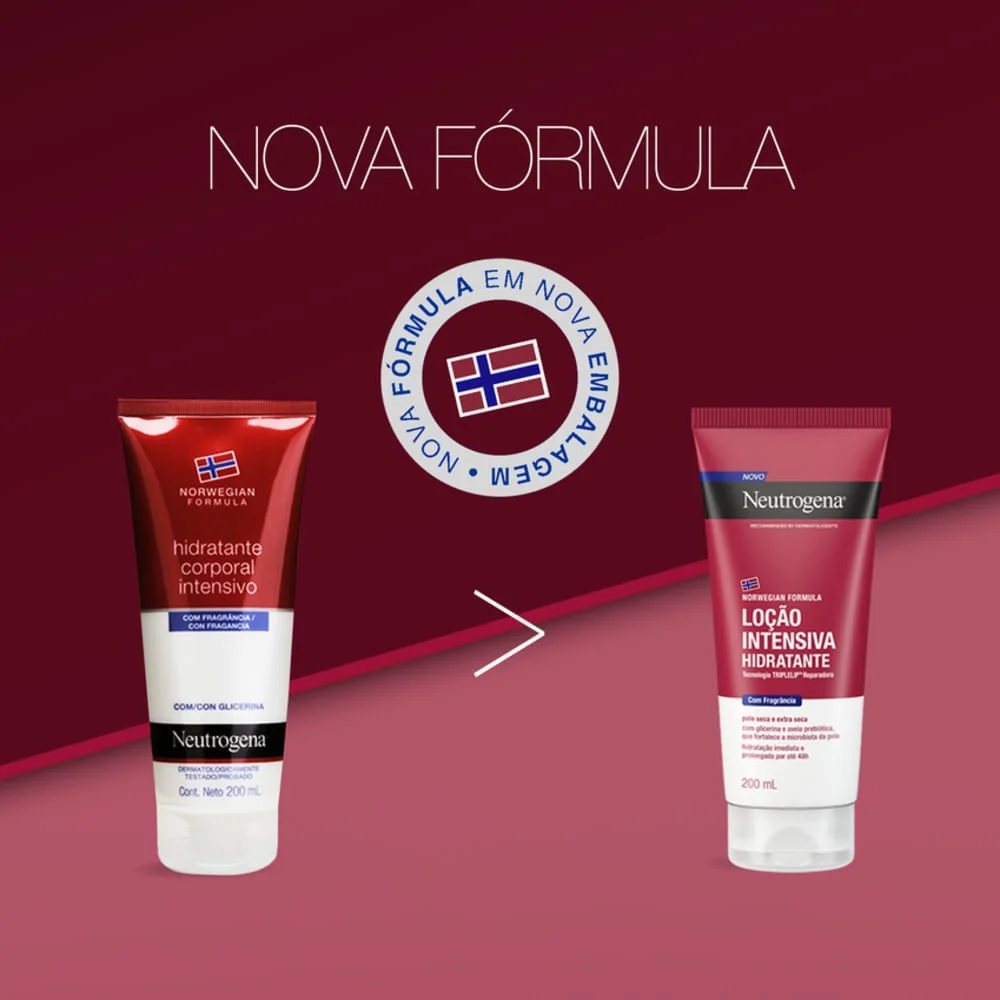 Loção Corporal Neutrogena Norwegian Hidratante Intensiva com Fragrância 200ml