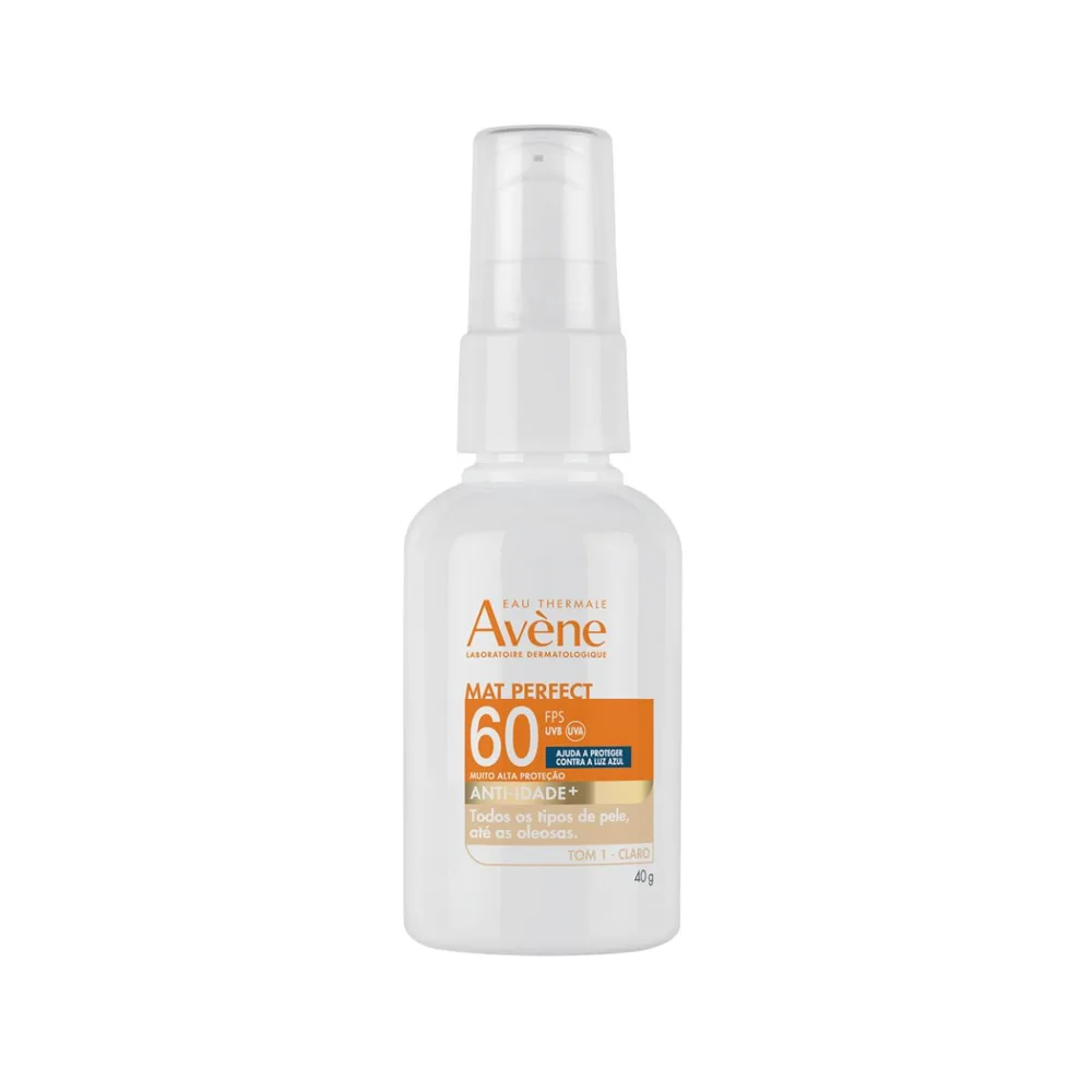 Protetor Solar Facial Avène Tom Claro Mat Perfect Anti-Idade Fps60 40g
