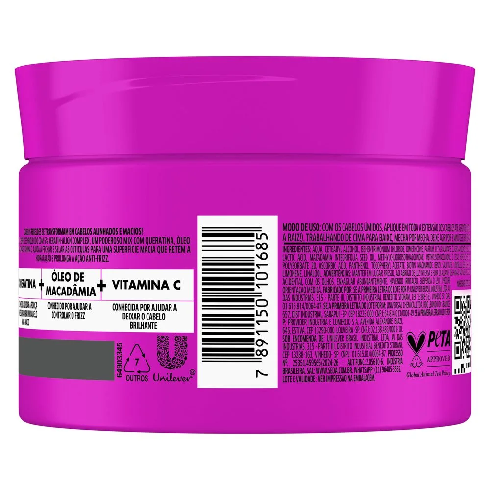 Máscara Capilar Seda Liso Perfeito 300g