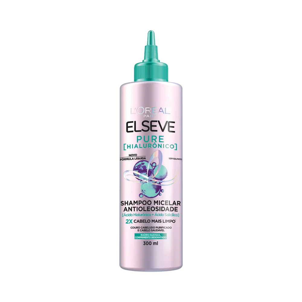 Shampoo Elseve Pure Hialurônico Micelar Antioleosidade 300ml