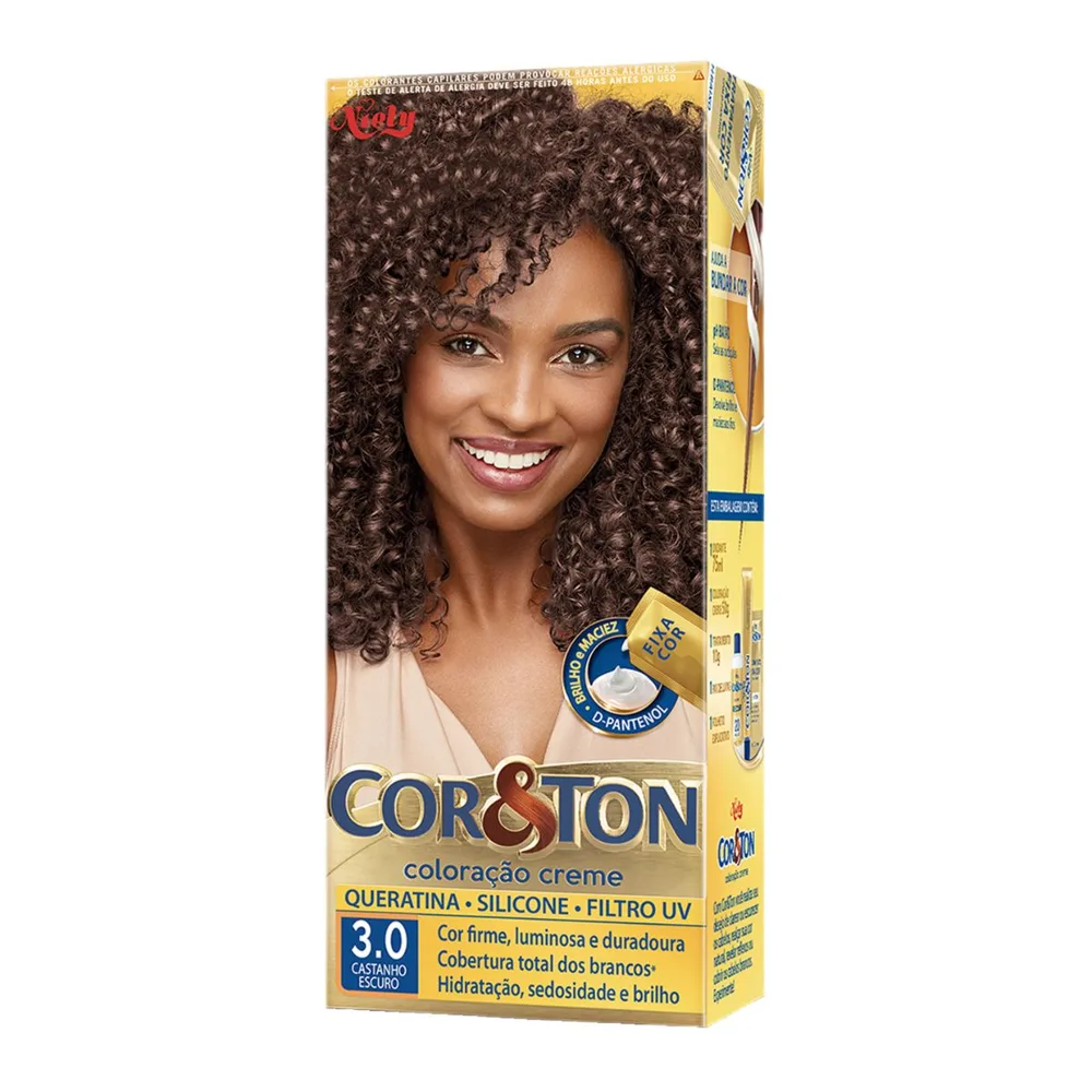 Coloração Niely Cor&Ton Castanho Escuro 3.0
