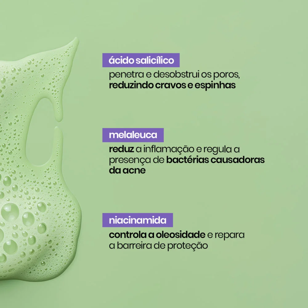 Gel de Limpeza Facial Sallve Antiacne com Ácido Salicílico 150ml