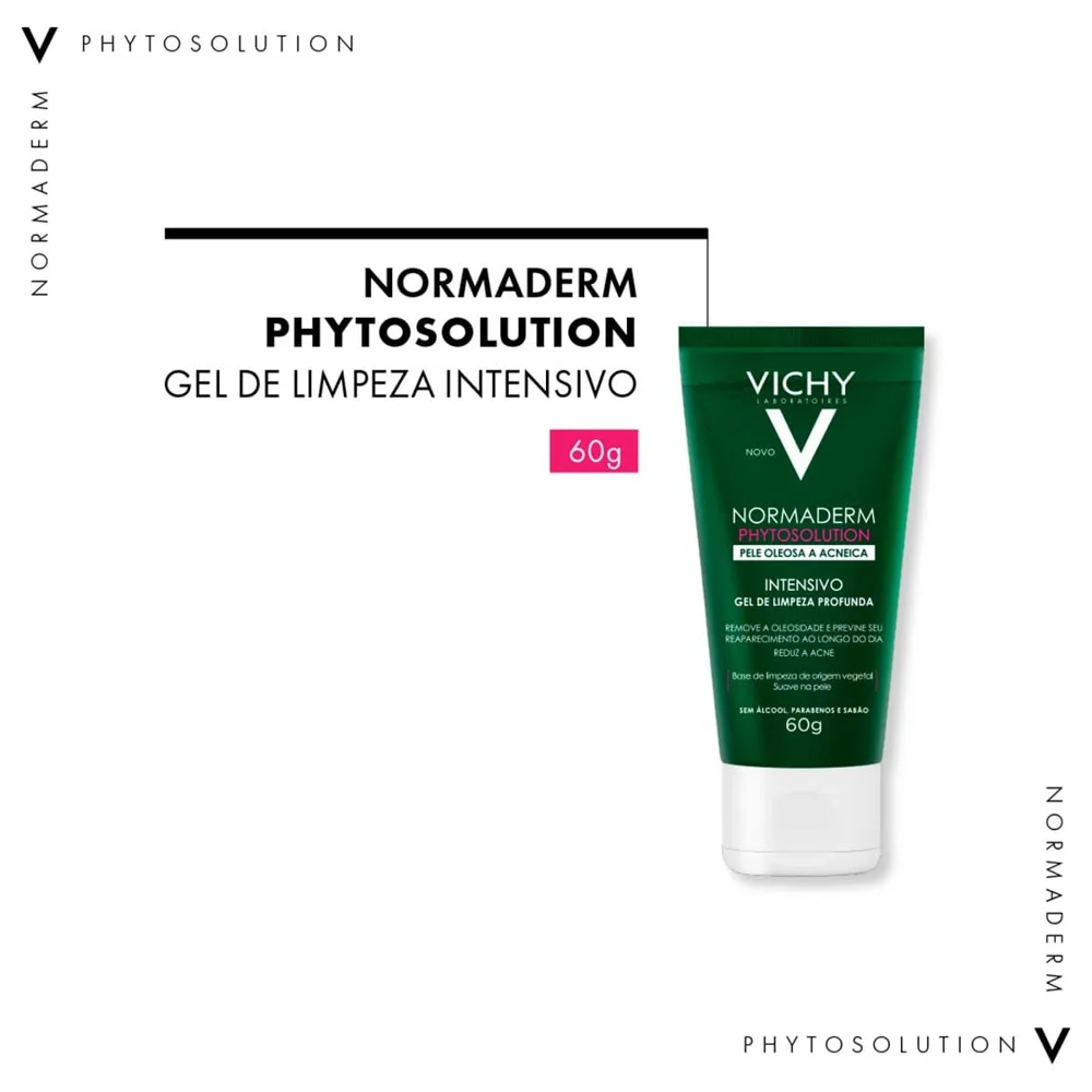 Gel de Limpeza Facial Vichy Normaderm Phytosolution Pele Oleosa a Acneica 60g