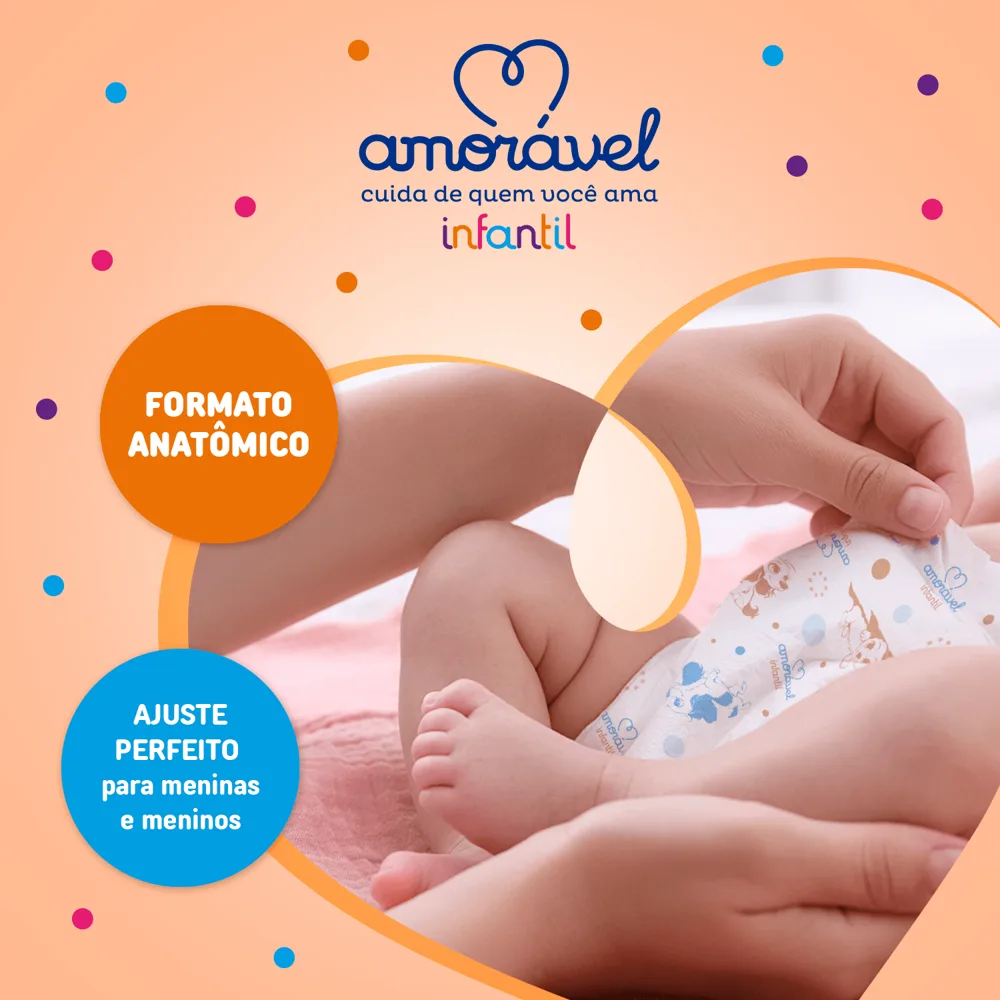 Fralda Amoravel Basic G 60 Unidades