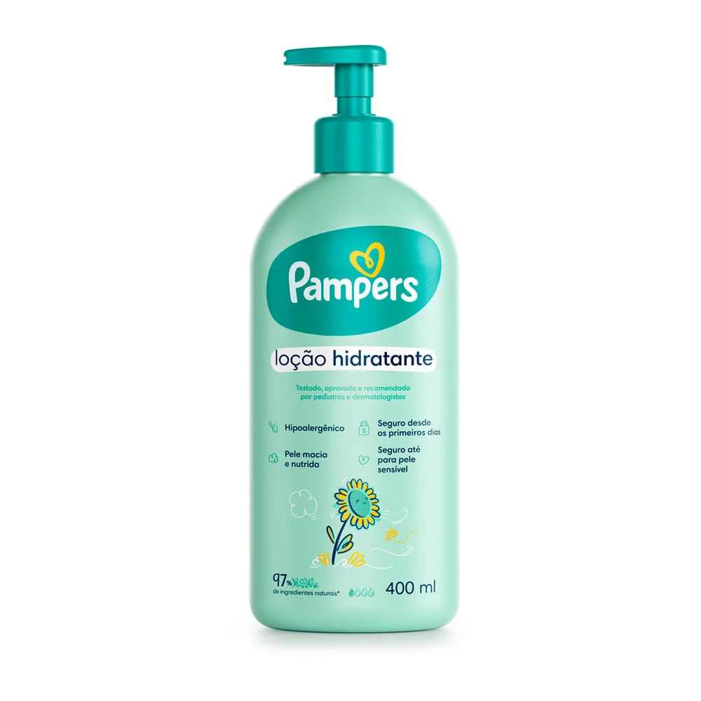 Loção Hidratante Infantil Pampers Bebê Girassol Hipoalergênica 400ml
