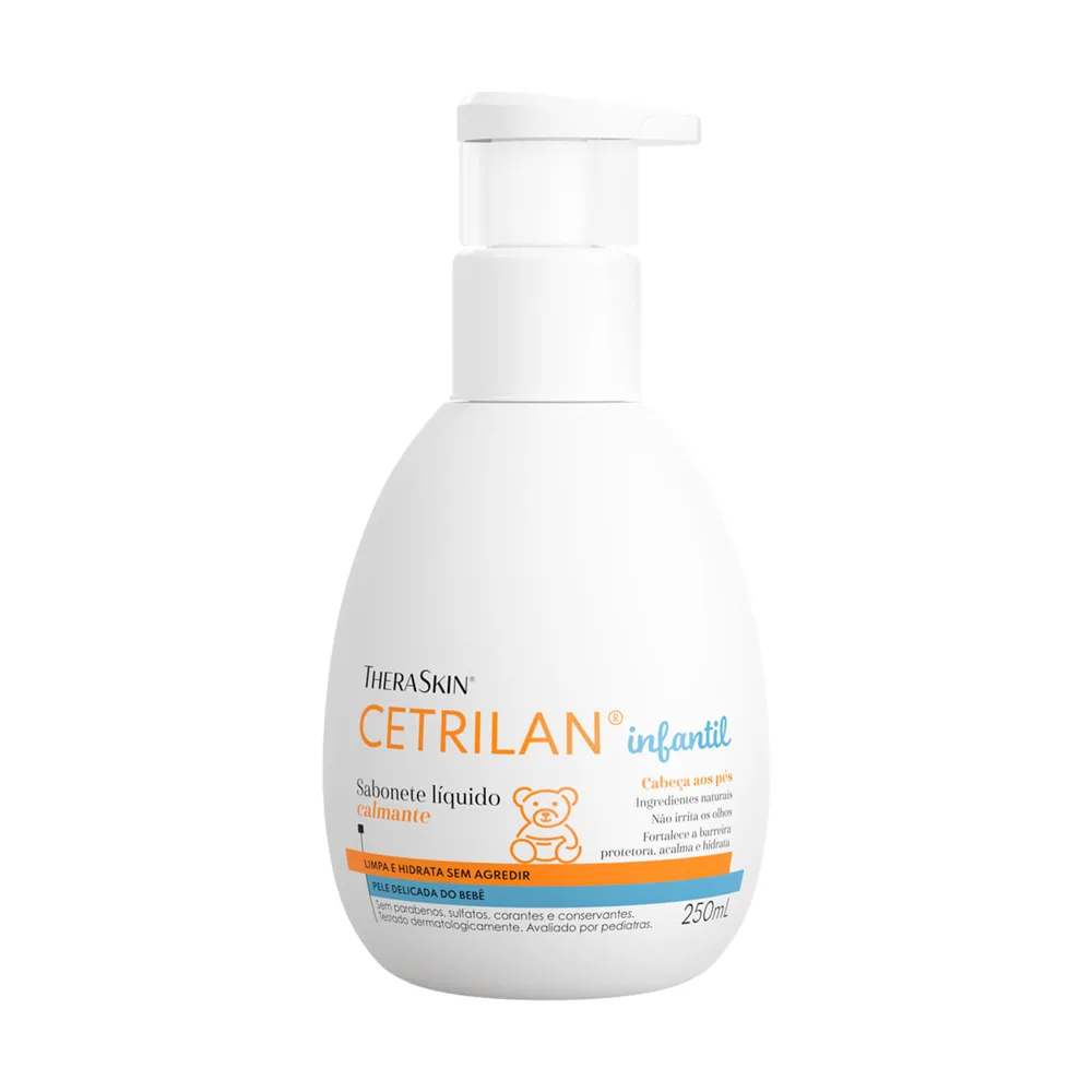 Sabonete Líquido Infantil Cetrilan Ingredientes Naturais 250ml