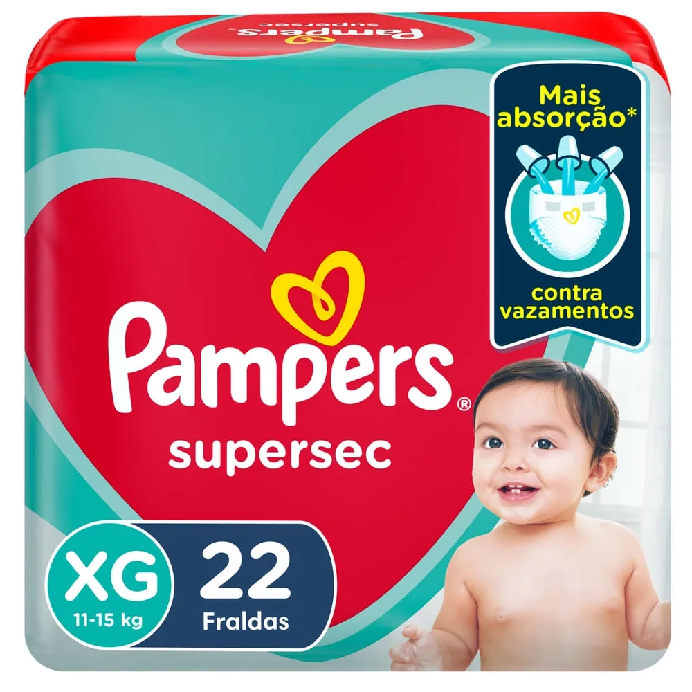 Fralda Pampers Supersec XG 22 Unidades