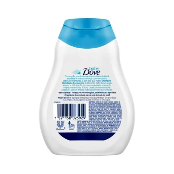 Shampoo Infantil Baby Dove Hidratação Enriquecida 200ml
