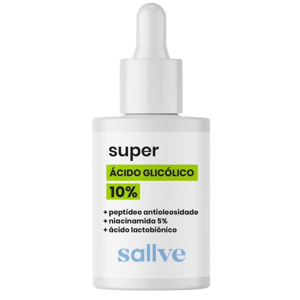 Sérum Facial Sallve Super Antioleosidade Ácido Glicólico 10% 30ml