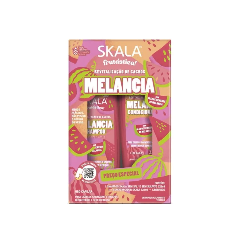 Kit Shampoo Skala Frutática Melancia 325ml 1 Unidade + Condicionador Skala Frutática Melancia 325ml 1 Unidade