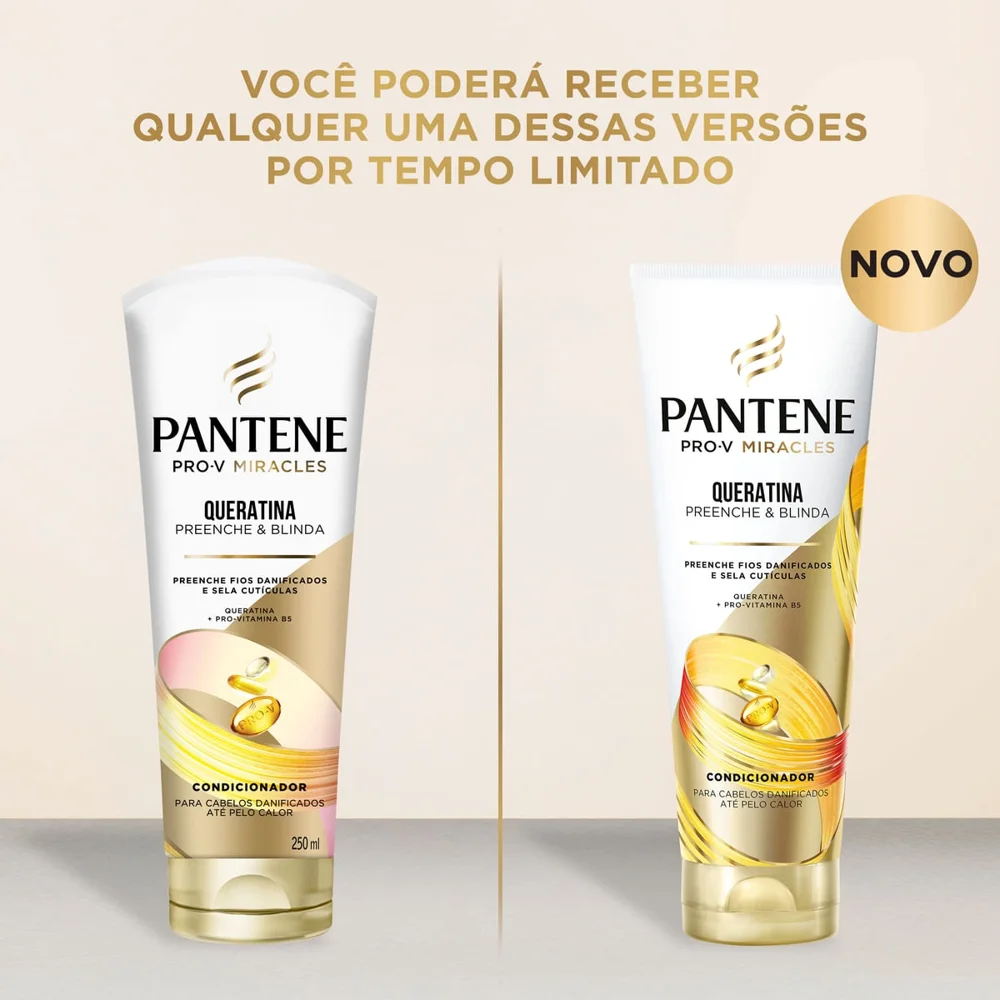 Condicionador Pantene Pro-V Miracles Queratina Preenche & Blinda 250ml