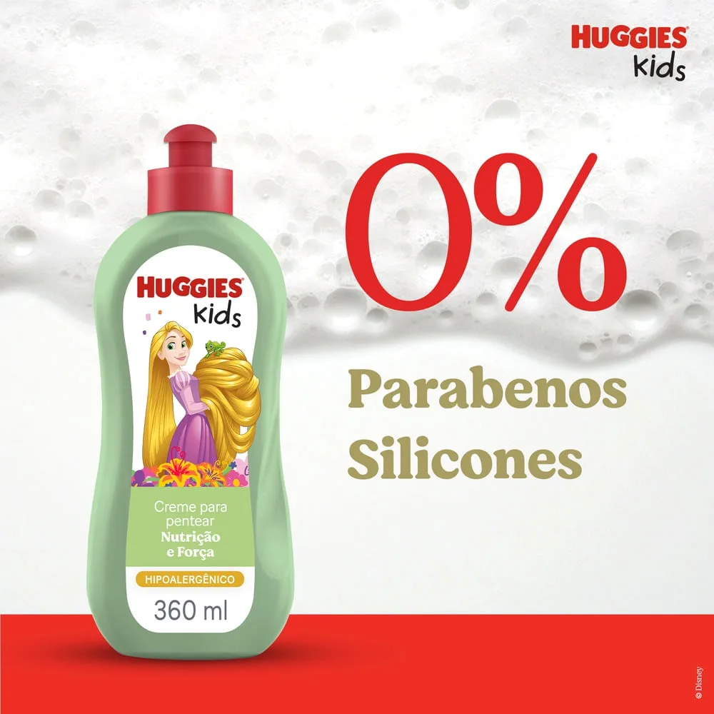 Creme para Pentear Infantil Huggies Kids Enrolados Nutrição e Força 360ml