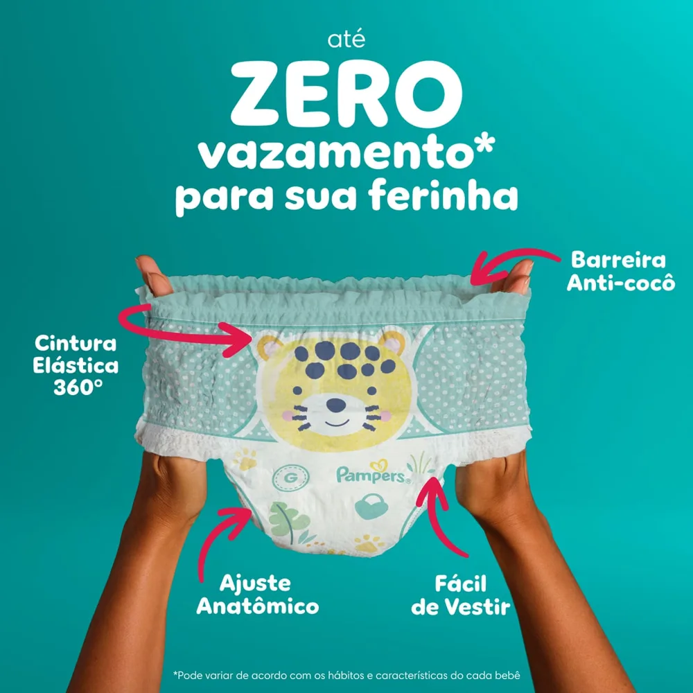 Fralda Pampers Pants Ajuste Total G 90 Unidades