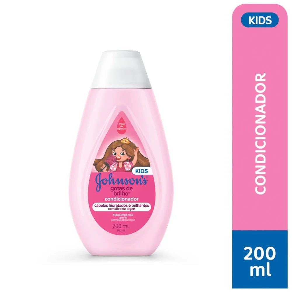 Condicionador Infantil Johnson's Baby Gotas de Brilho 200ml