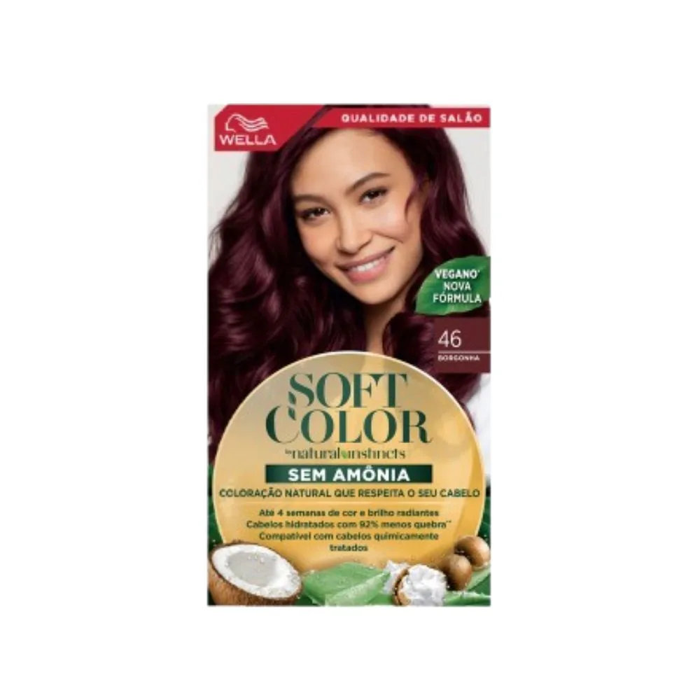 Tintura Wella Soft Color 46 Borgonha Com 1 Unidade