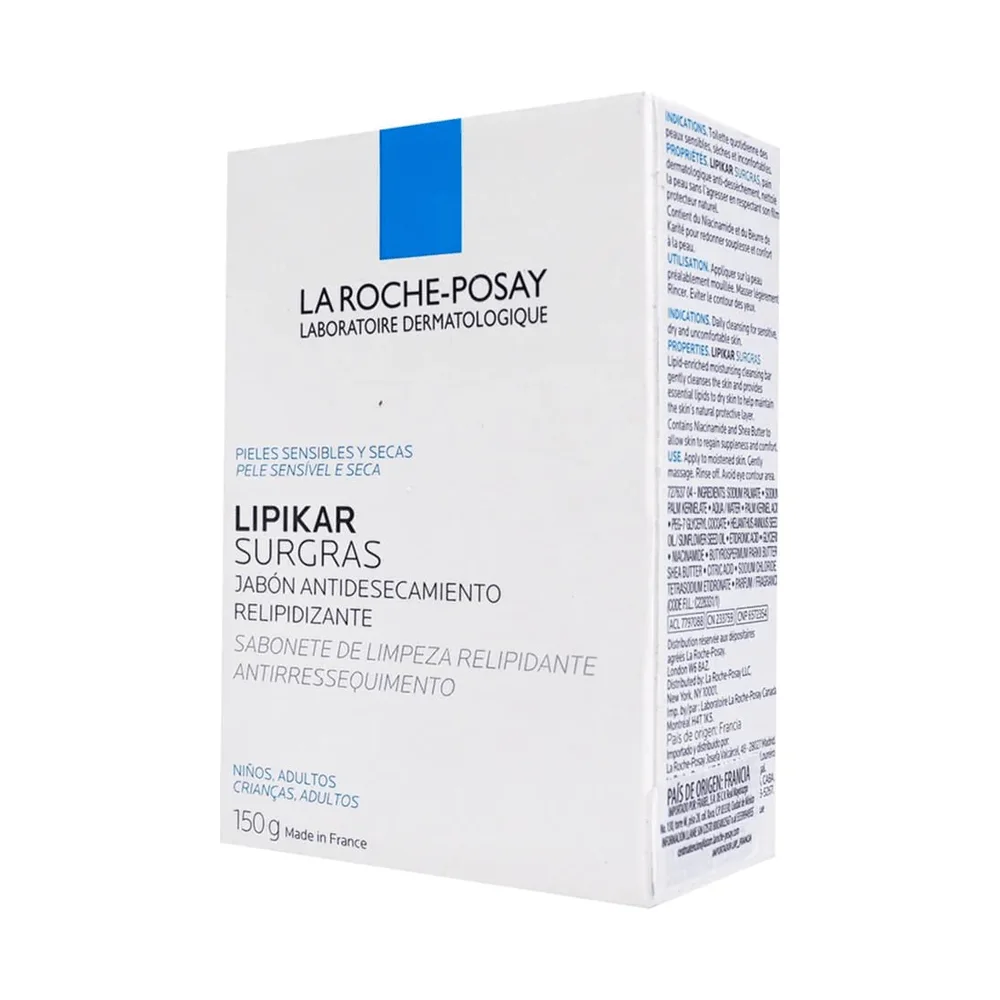 Sabonete em Barra Facial La Roche-Posay Lipikar Surgras Antirressecamento 150g