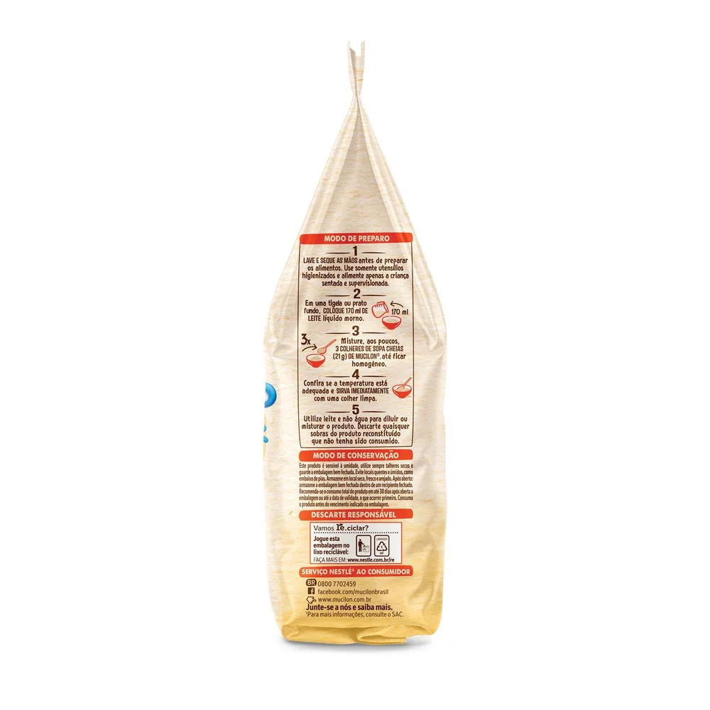 Cereal Infantil Mucilon Arroz e Aveia +6 meses 180g