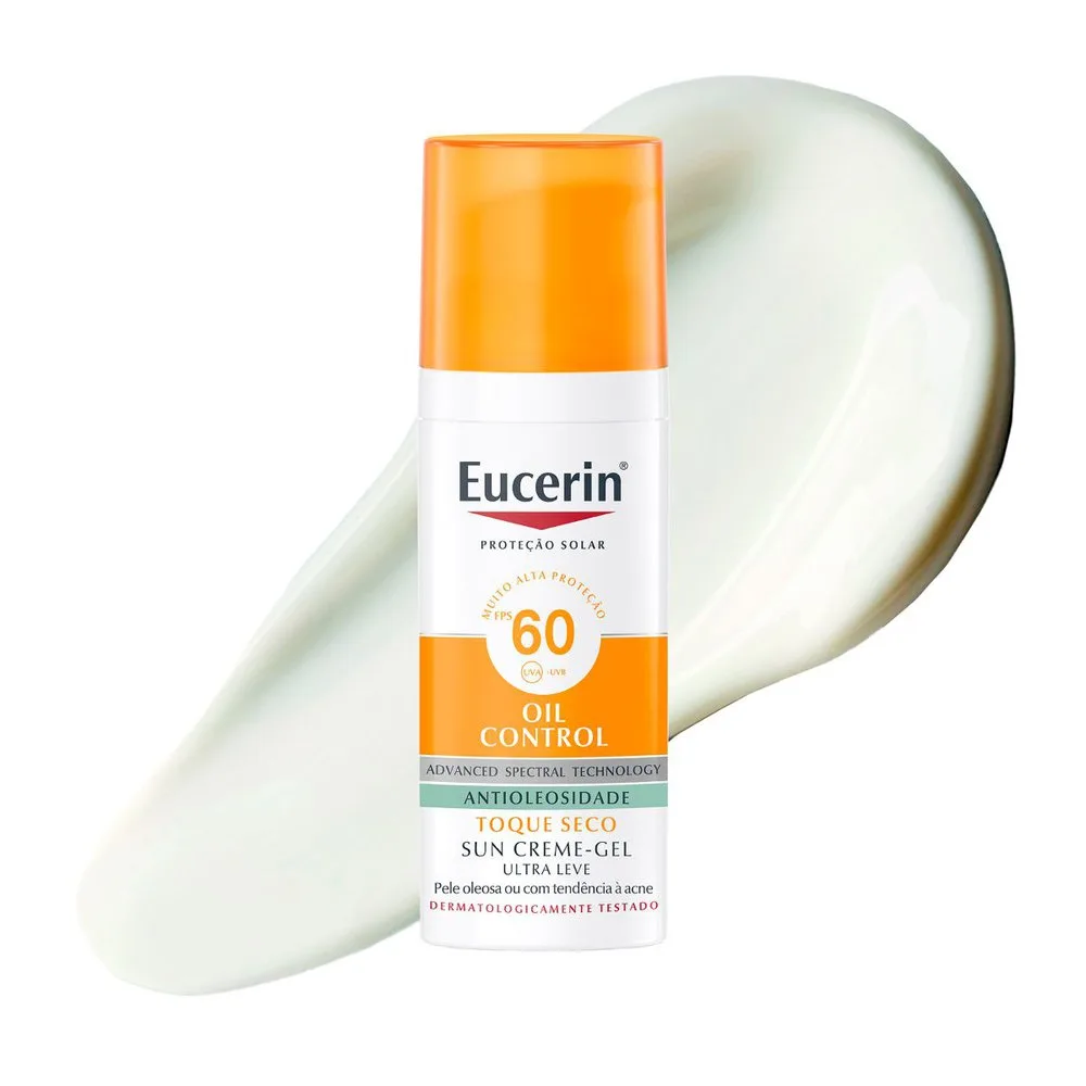Protetor Solar Facial Eucerin Sun Oil Control FPS60 Toque Seco Gel Creme 52g