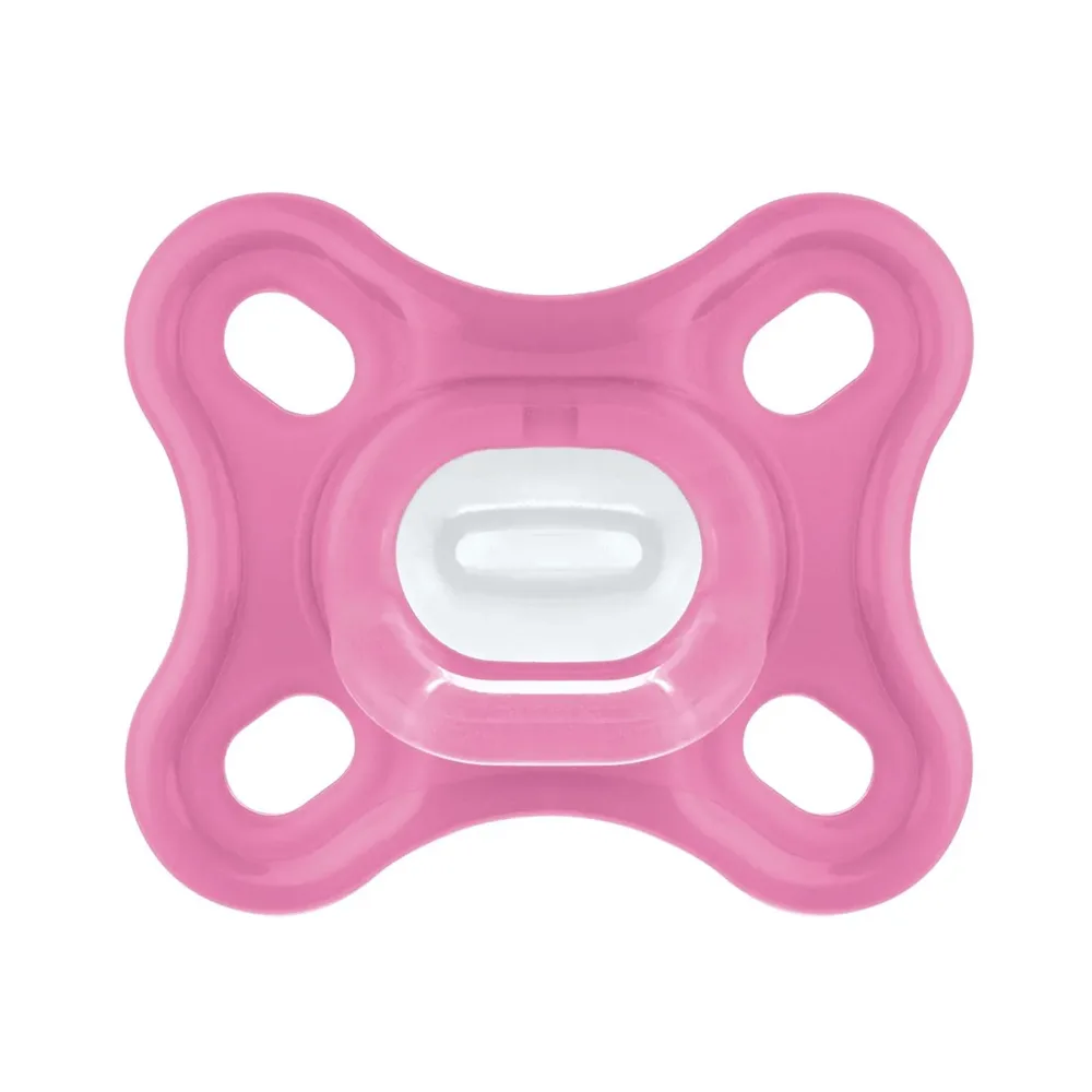 Chupeta MAM Comfort Ortodôntica de 0 a 2 meses SkinSoft Silicone Rosa 1 Unidade