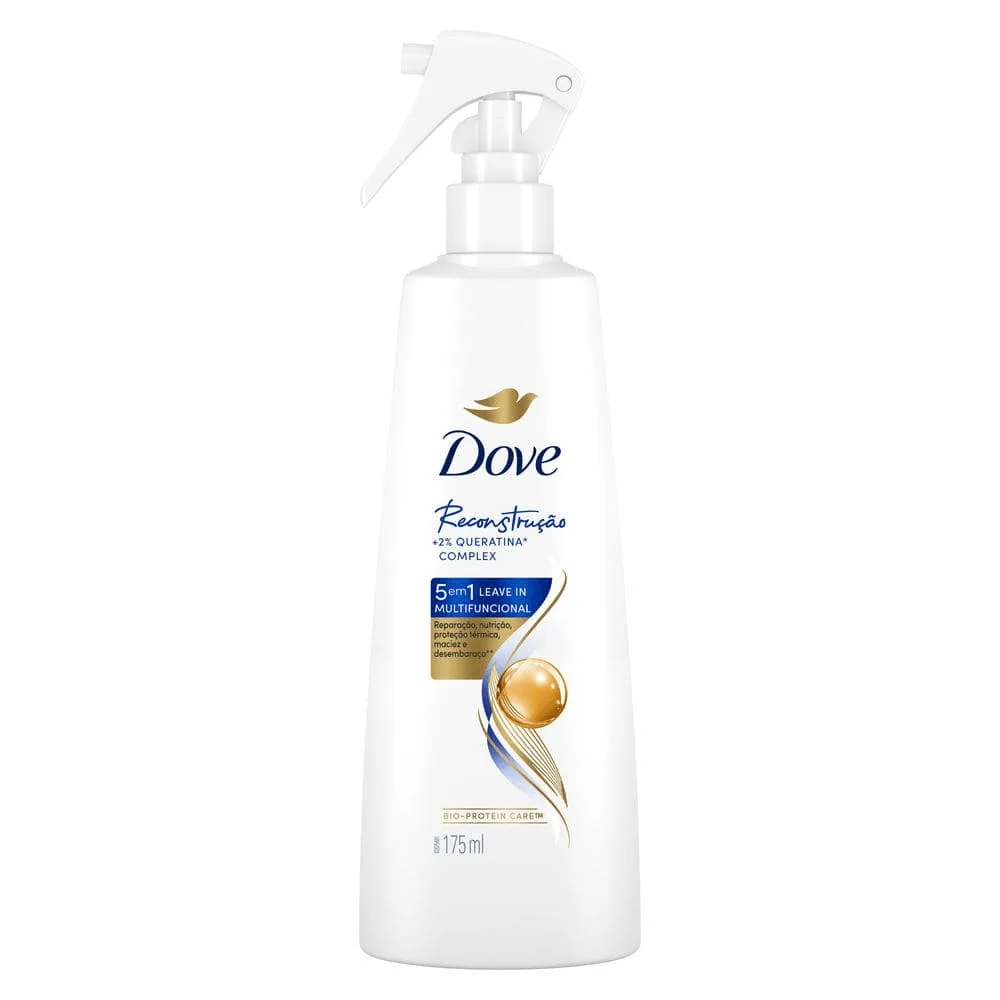 Leave-in Multifuncional Dove Reconstrução + 2% Queratina Complex 5 em 1 Spray 175ml