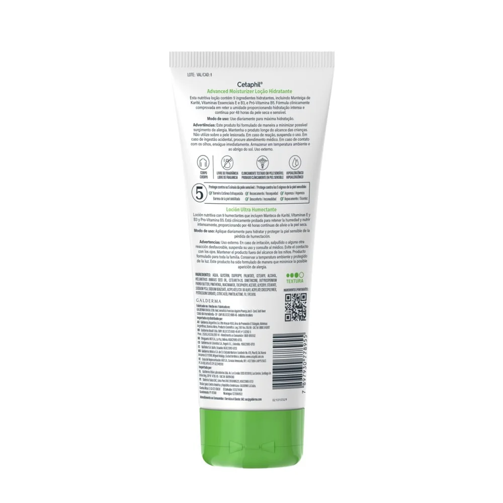 Loção Hidratante Corporal Cetaphil Advanced Moisturizer 236ml